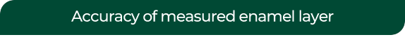 Accuracy of measured enamel layer